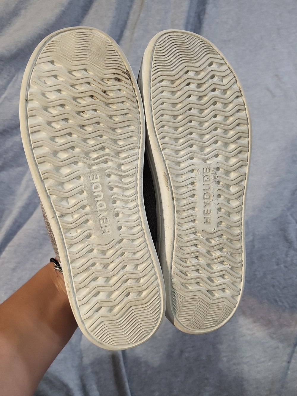 Hey Dude Grey Canvas Lace-Up Slip-On Shoes - Picture 3 of 7